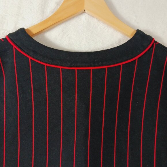 Empyre, Crop Top Baseball Style, Black & Red, Embroidered "E" Short Sleeves, Med - Picture 8 of 14